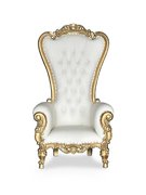 Gold & White Throne Chair