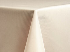Ivory Polyester 100x156in Tablecloth Fits our Queen 8ft Long Table too the floor