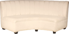 Ivory Velvet Sophia Curved Sofa