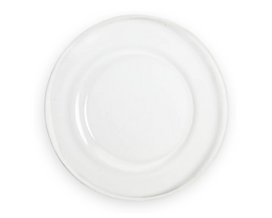 White Band Glass Charger Plate