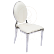White and Chrome Washington Chair