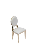 Kids White and Gold Washington Chair