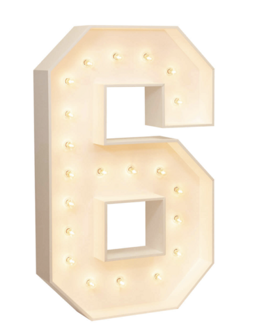 4 FT MARQUEE NUMBER- 6