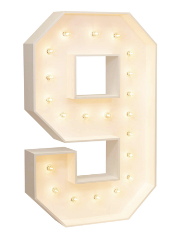 4 FT MARQUEE NUMBER- 9