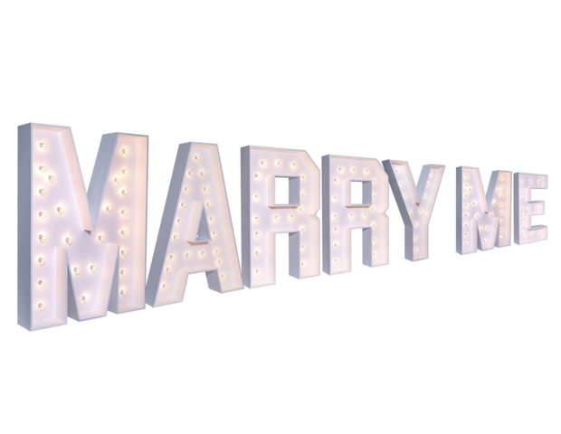 MARRY ME 4FT MARQUEE LETTERS