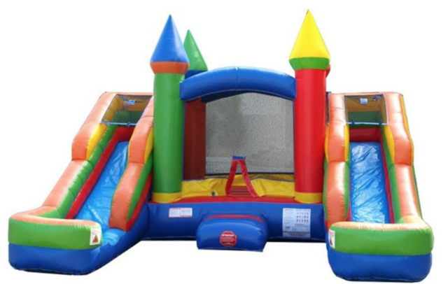 Double Water Slide Bounce House