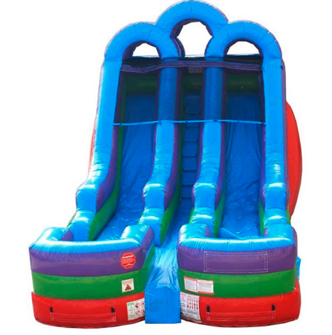 18FT Double Lane Wet/Dry Slide