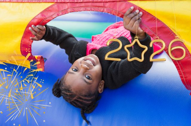 kid enjoying bounce house