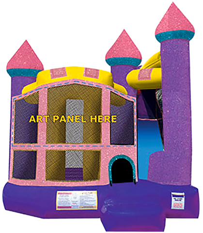 Pink Backyard Castle Jumper and Slide