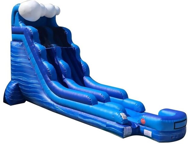 18 Foot Blue Wave Water Slide