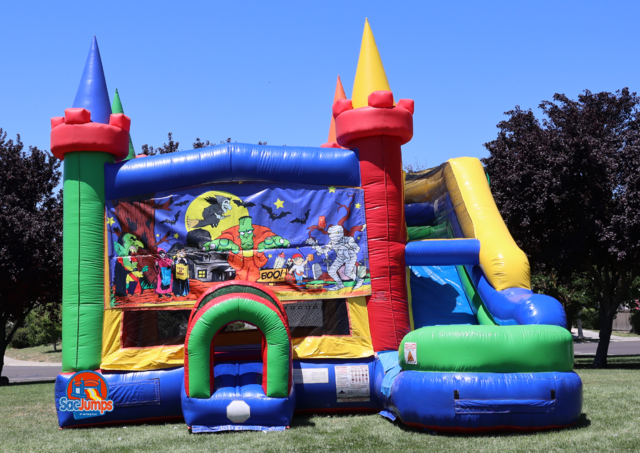 Frankenstein-Boo Jumper and Slide