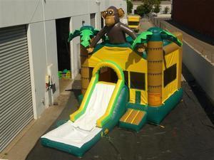 Monkey Bounce House with Slide and Pool
