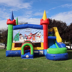 Happy Holidays Party Jumper and Slide