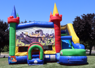 Construction Party Jumper and Slide