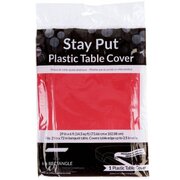 Stay Put 29" x 72" Red Plastic Table Cover