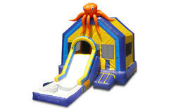 Octopus Bounce House with Slide and Pool