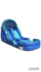 17 Foot Blue Green Machine Water Slide/ Pool Air Chamber Pool Area