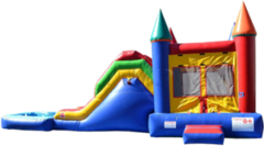 Bounce House 5-1 Combo Slide Wet & Dry Usage New Safety Feature Air Chamber Soft Landing Pool