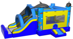 Dolphin Combo 5-1 Bounce House Water Slide 