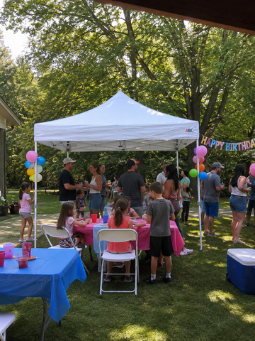 10x10 Party Tent rental Jarrell TX JISD Cougars school carnival Comanche Crossing HOA north Williamson County