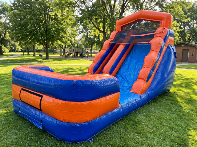 15ft Orange Lagoon Water Slide rental Austin TX