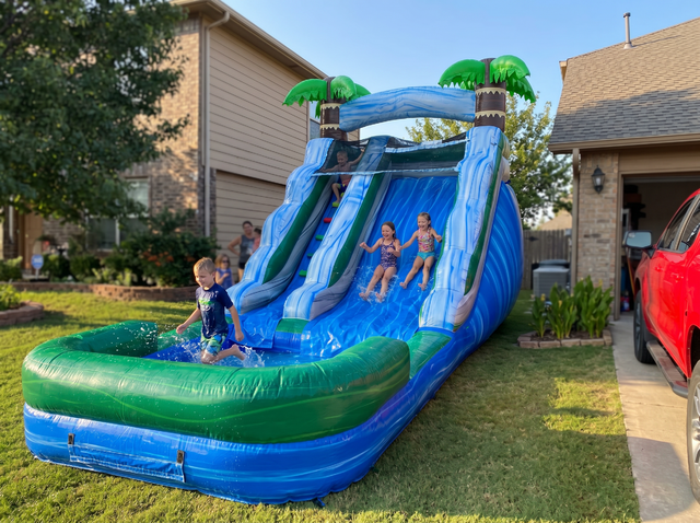 15ft Palm Marble Water Slide rental in Austin TX