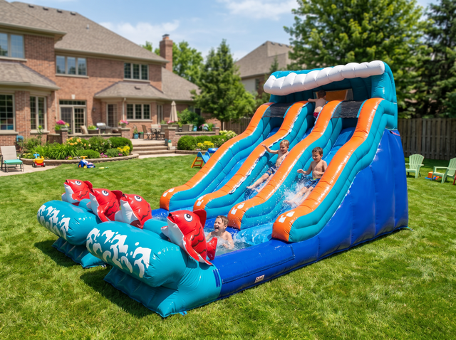 16ft Double Lane Big Kahuna Water Slide rental Austin TX