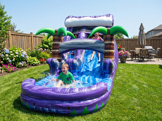 16ft Purple Wave Water Slide rental Austin TX