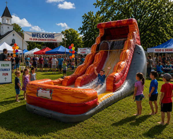 18ft Volcano Water Slide rental Austin TX