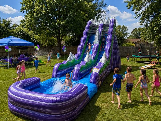 20ft Dark Knight Water Slide rental in Austin TX
