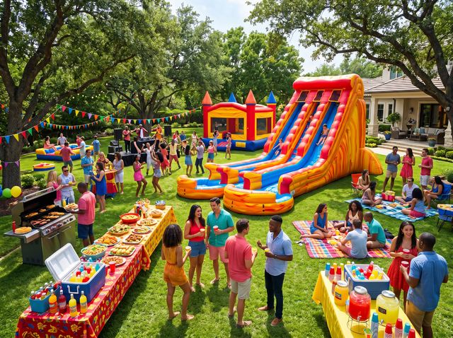 24ft Double Lane Inferno Water Slides rental Austin TX