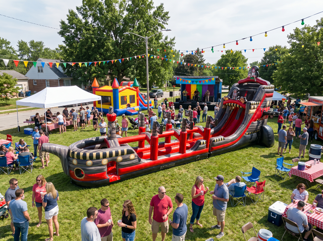 32ft Pirate Dual Lane Water Slide rental Austin TX