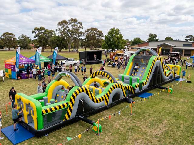 76ft Caution Obstacle Course rental Austin TX