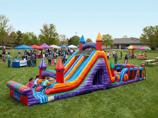83ft Electric Rush Obstacle Course rental Austin TX