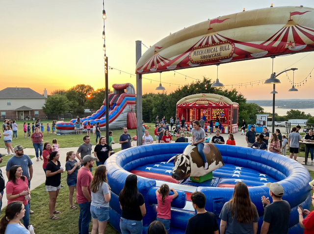American mechanical bull rental for smaller Austin TX venues and backyard events