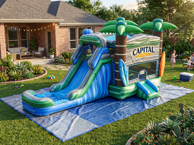 Cowabunga Bounce House Combo Wet/Dry rental Austin TX
