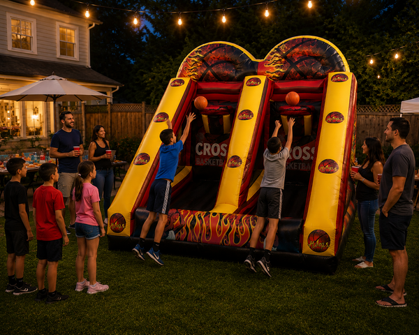 Criss Cross Basketball Game rental Buda TX BISD Cougars school carnival Garlic Creek Whispering Hollow HOA Hays County Garlic Capital of Texas