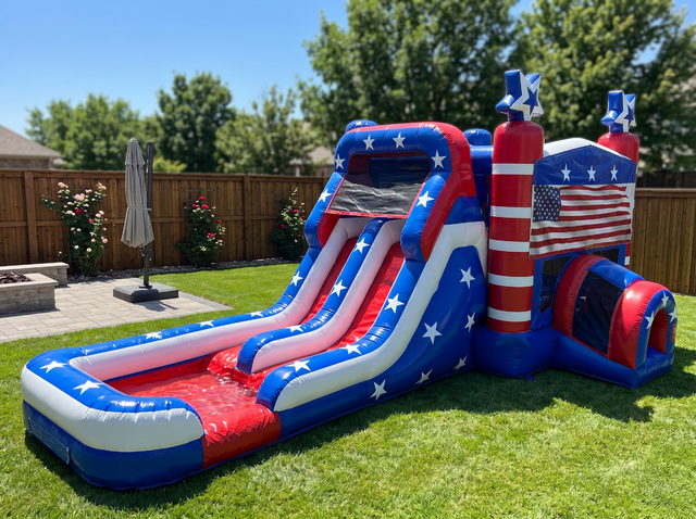 Old Glory Bounce House Combo rental Austin TX