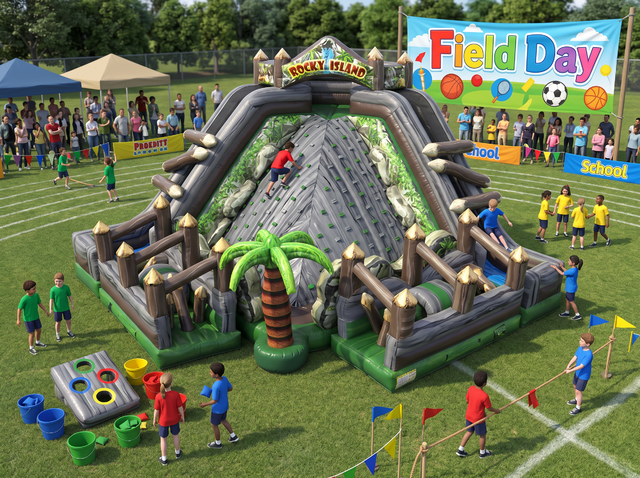 Rocky Island Obstacle Course rental Austin TX