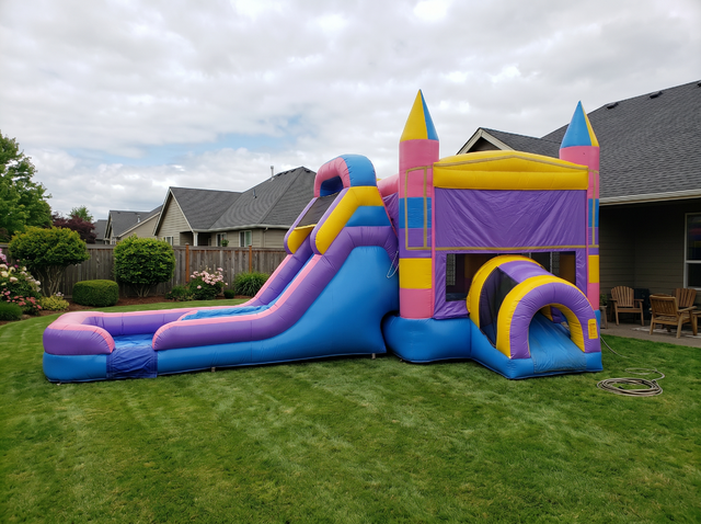 Combo bounce house rental with slide in Austin TX