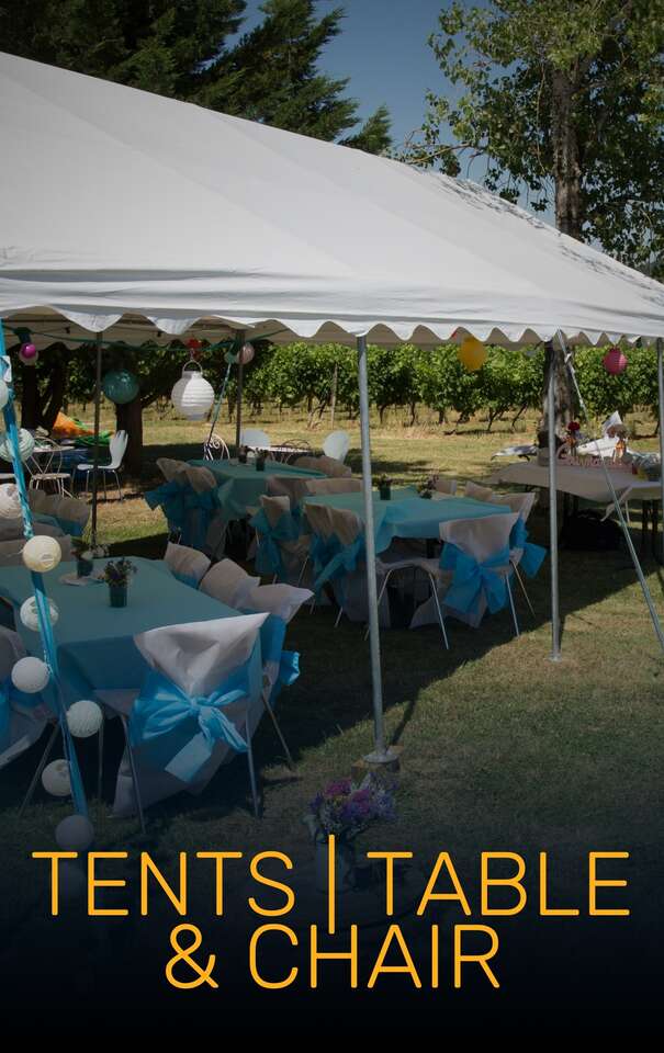 Tents Tables & Charis For Rent