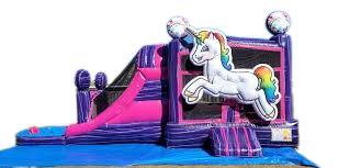 Unicorn Bounce House Combo Wet/Dry