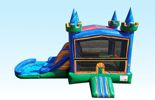 Green Marble Bounce House Combo Wet/Dry