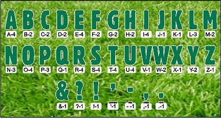 Letters Set-1 - green 24