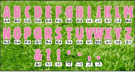 Letters Set-1 - pink 18
