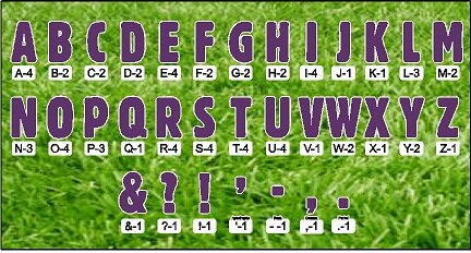 Letters Set-1 - violet 24