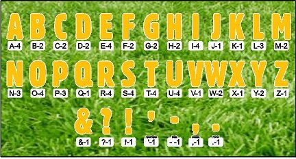 Letters Set-1 - yellow 24