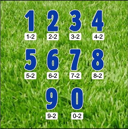 Number Set-1 - blue 18