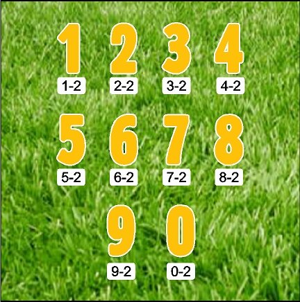 Number Set-1 - yellow 18
