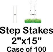 Step Stakes - 2"x15" (Case of 100)